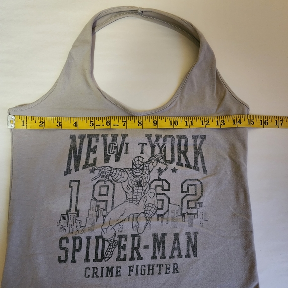 Marvel Spider-Man Graphic Grey Halter Top - Picture 3 of 5
